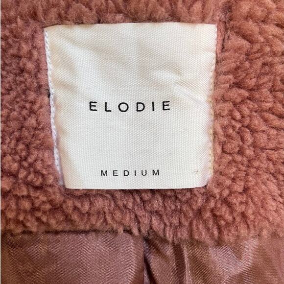 Nordstrom Elodie Rose Pink Teddy Coat Size M. Deep Front Pockets, Front Zip. - Picture 6 of 8